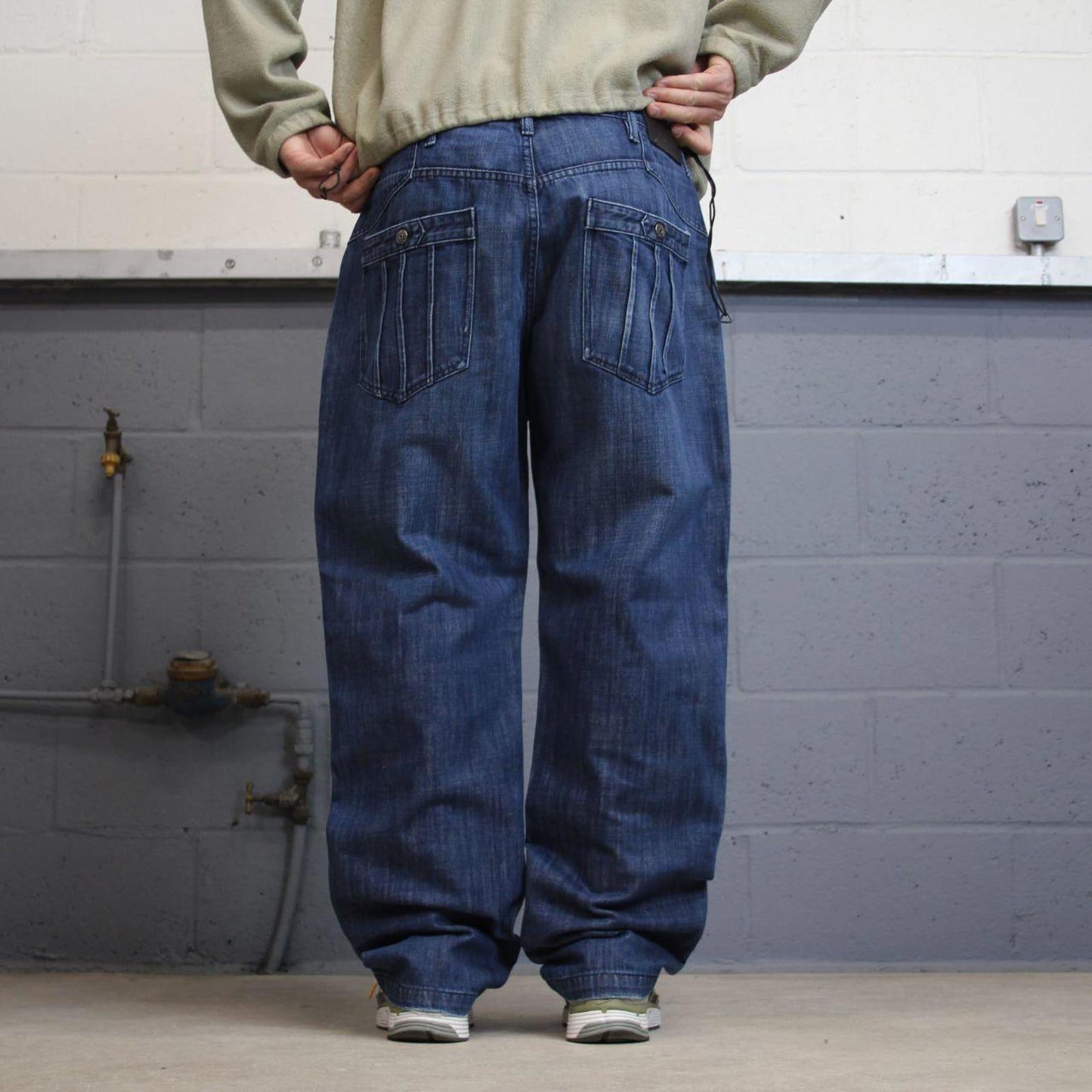 Sean John jeans W38L33 loose blue denim y2k style skater pants casual wear autumn