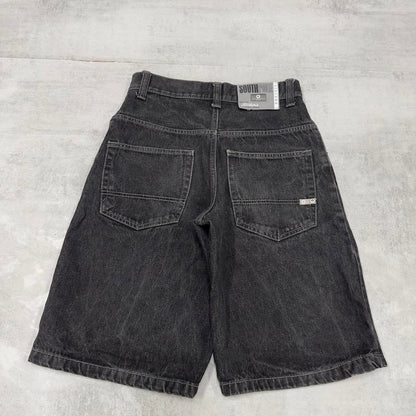 Black Southpole jean shorts W30 loose thick denim rare 90s skater style jorts