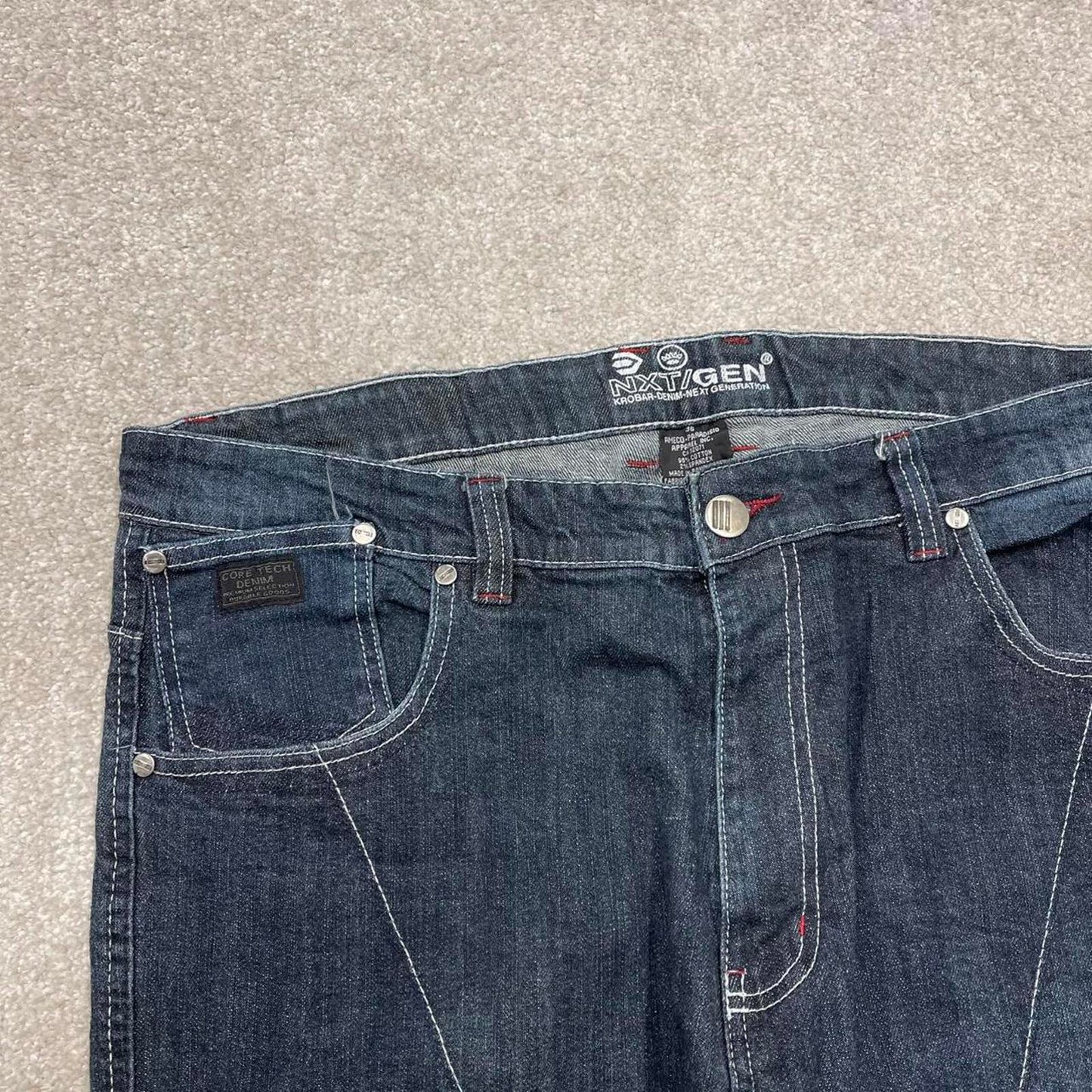 Y2k cargo shorts skater style blue Denim loose leg utility summer festival jorts