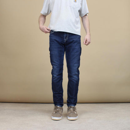 Silver embroidered jeans W33L30