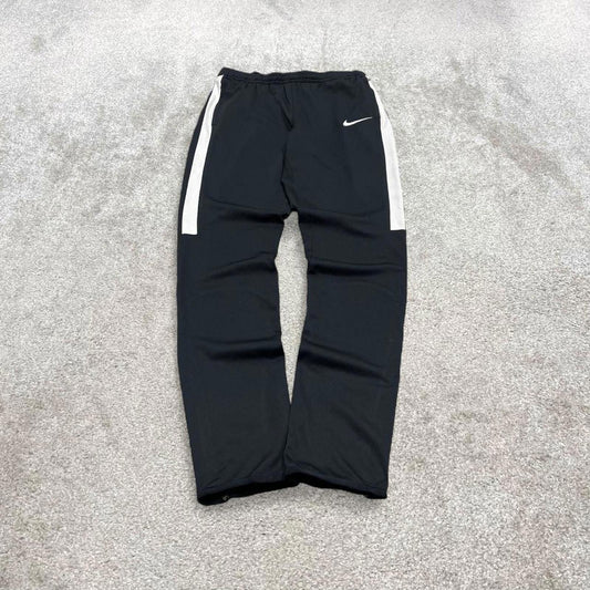 Vintage y2k Nike tracksuit bottoms black Lightweight swoosh logo running track pants