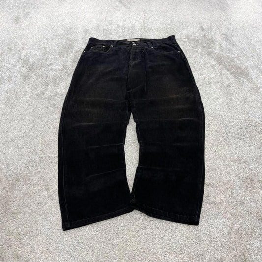 Vintage baggy jumbo corduroy pants black Eagle no. Seven Wide wale chunky cord trousers