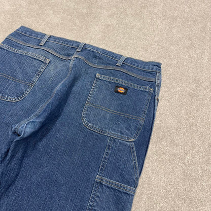 Vintage Y2K Dickies carpenter jeans blue Loose straight denim skater style cargo pants