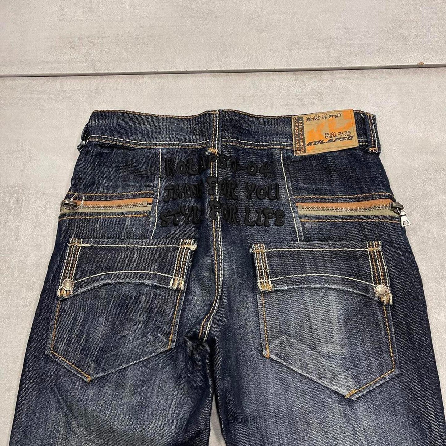 Kolapso jeans W30L34 straight y2k hip hop style denim jeans