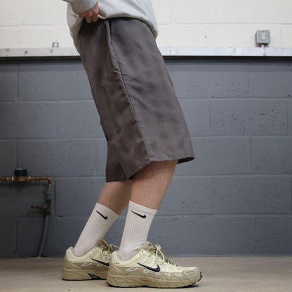 Dickies checkered baggy carpenter shorts grey Twill chino skater style shorts wide long leg