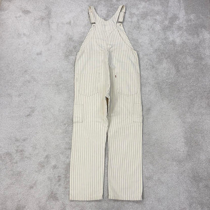 Vintage Levis dungarees XL W40L31 Beige Striped mens denim overalls