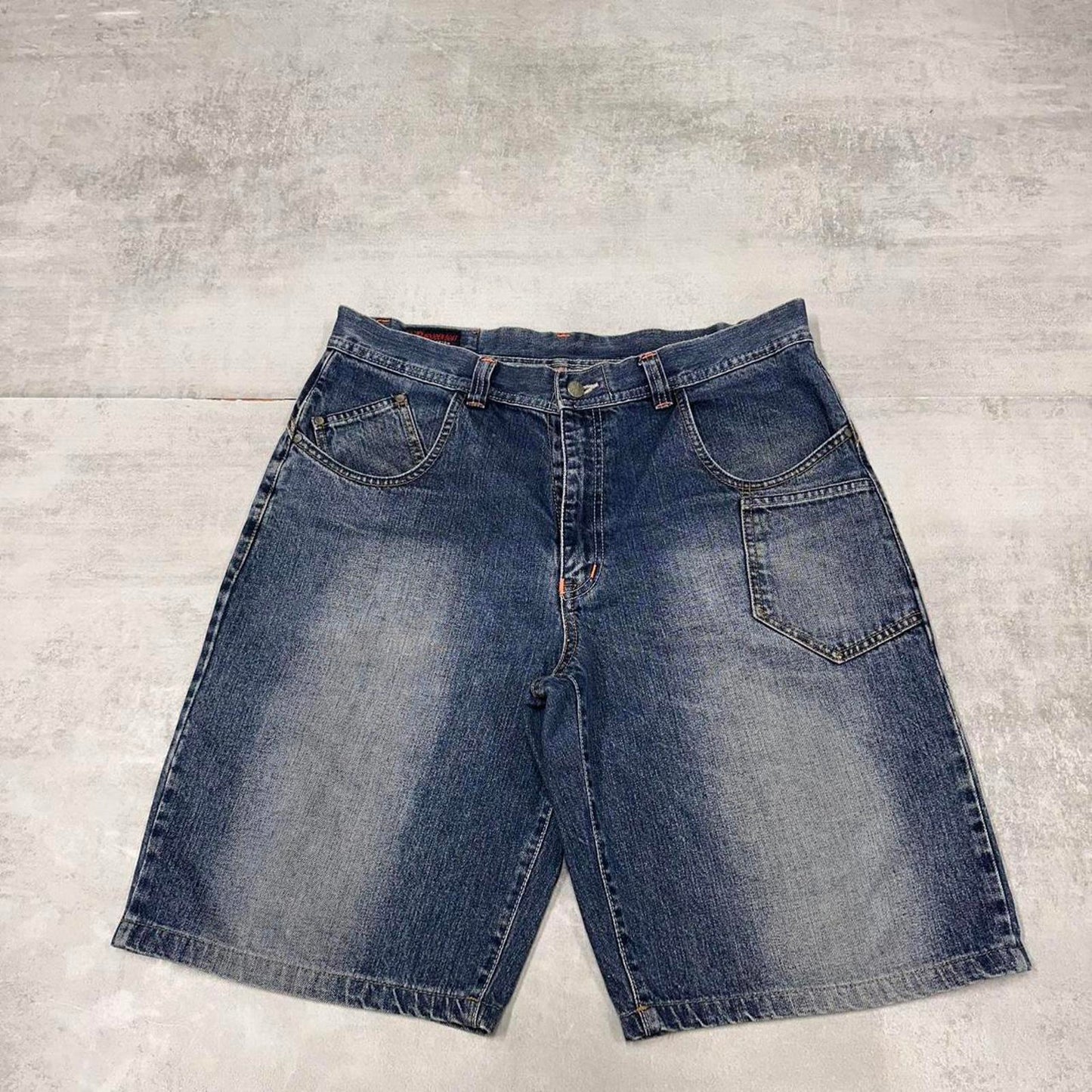 Baggy denim jorts W36 loose skater style hip hop shorts
