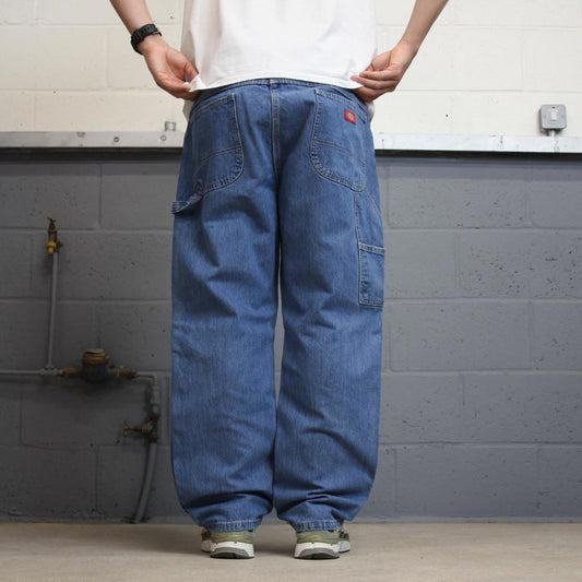 Dickies carpenter jeans W38L30 loose blue denim cargo skater style jeans
