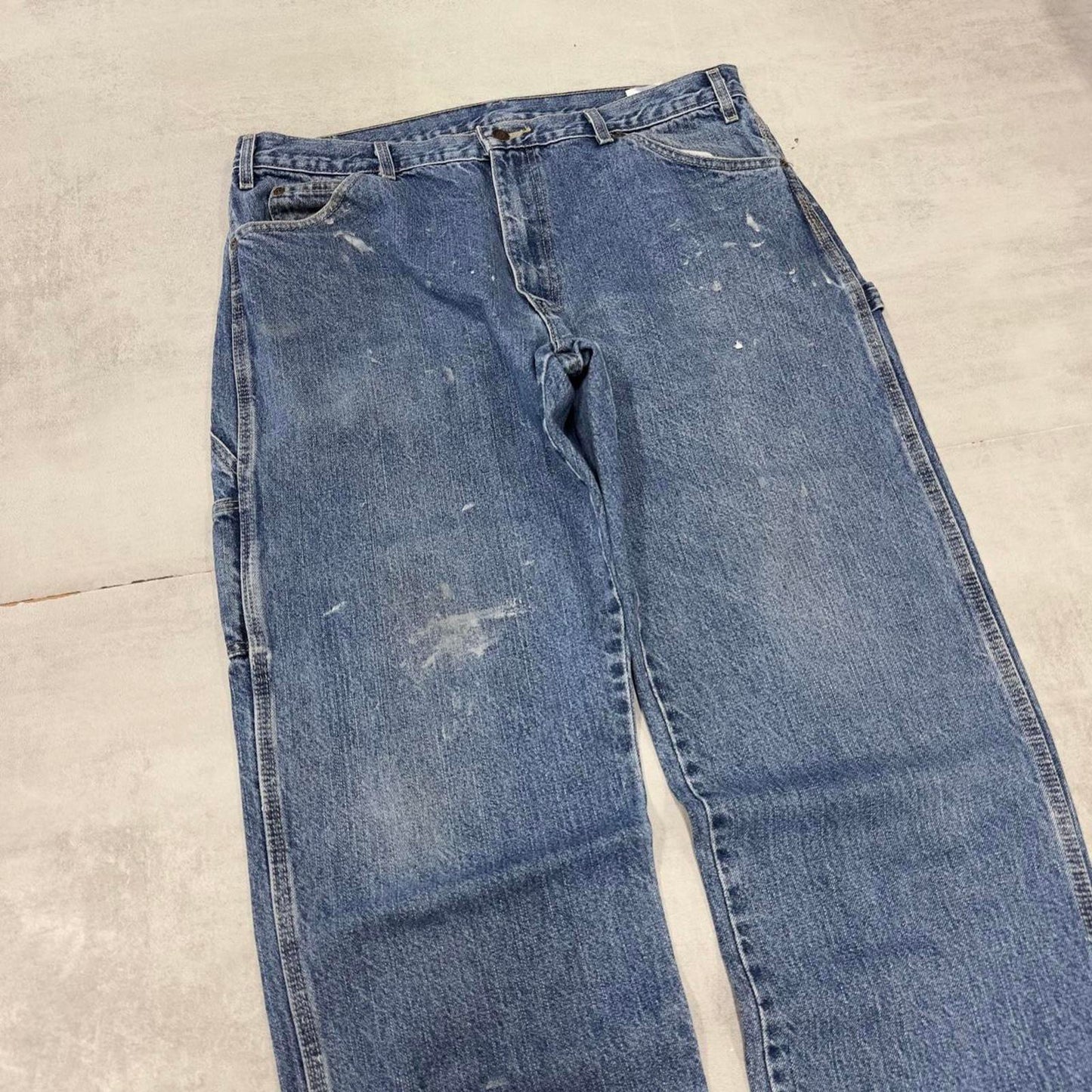Dickies carpenter jeans W38L32 loose blue denim cargo skater style jeans