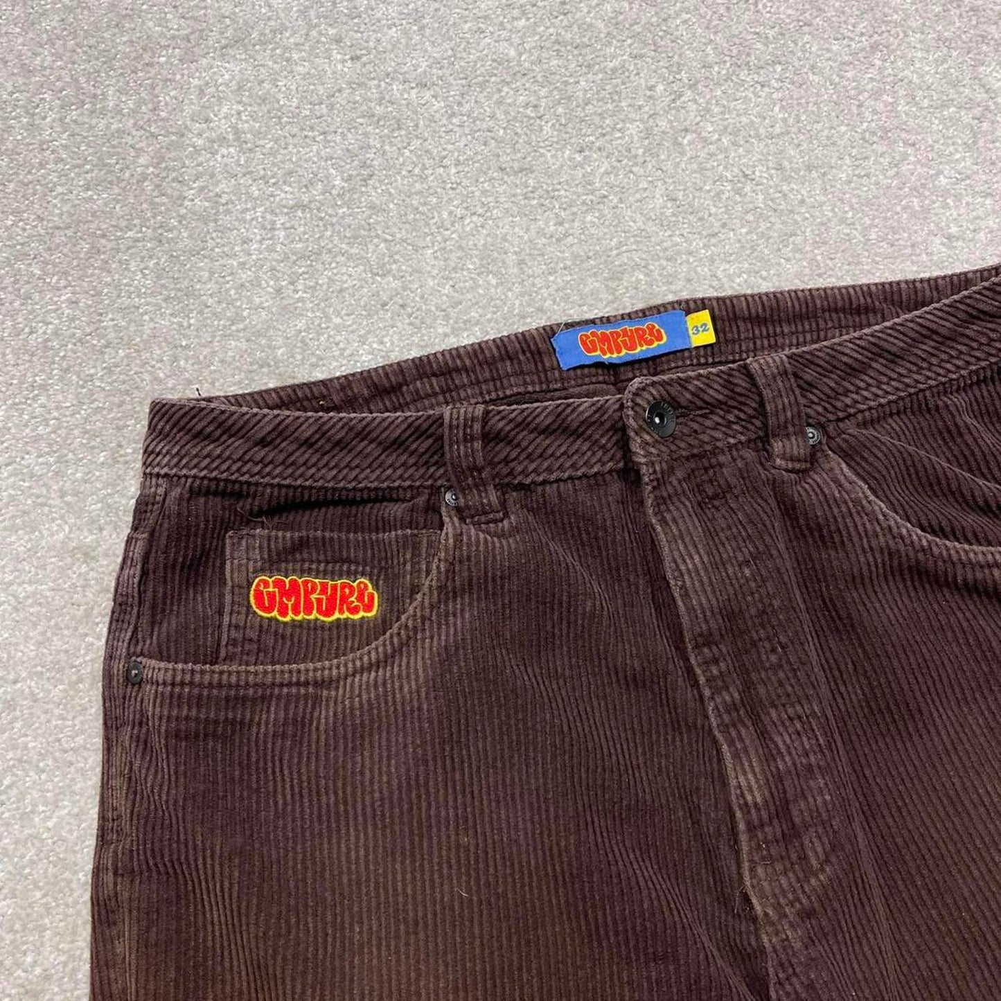 Y2k baggy corduroy jeans wide-leg brown Empyre wide wale chunky jumbo cord trousers