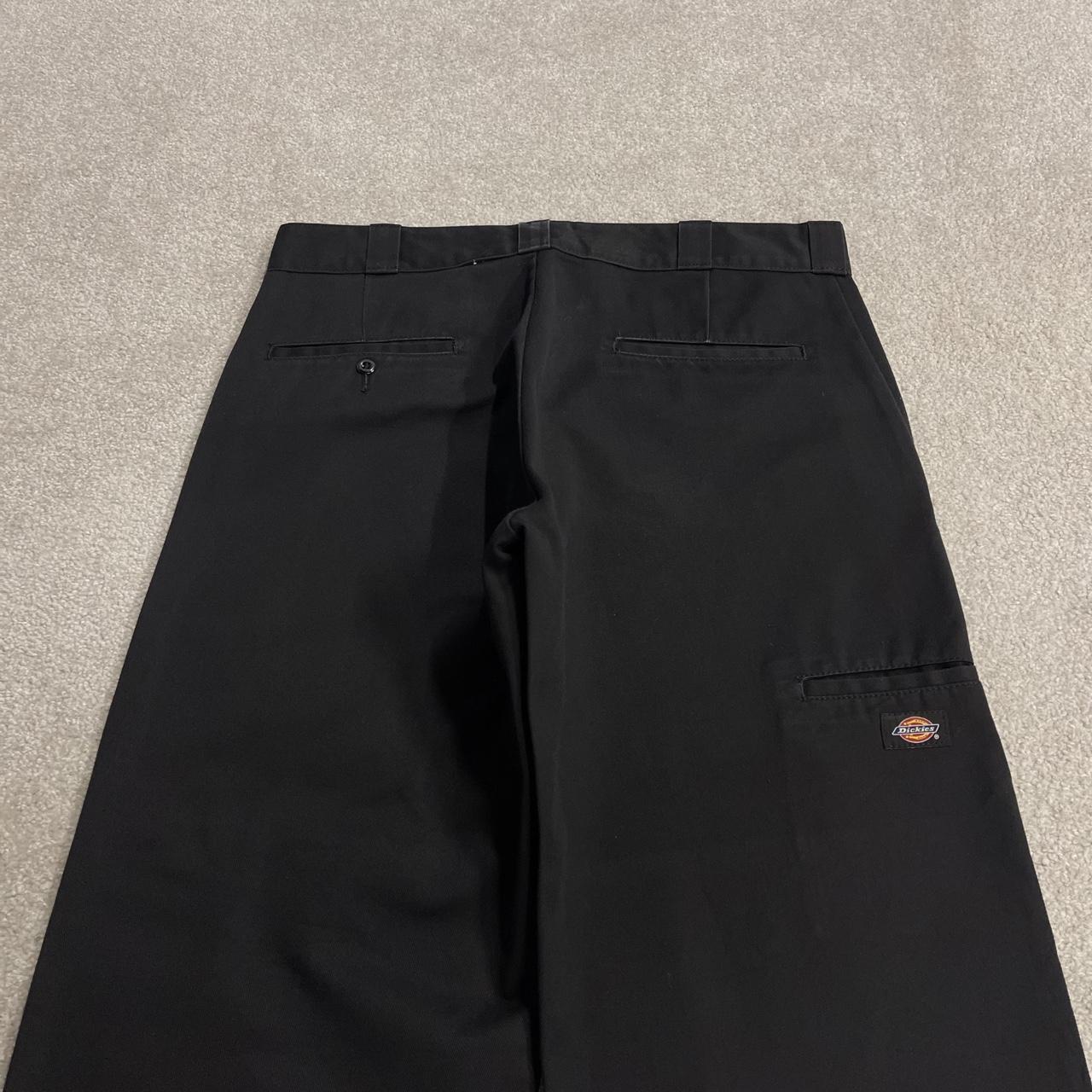Dickies baggy double knee pants black W34L30 Wide leg chino skate style cargo work trousers