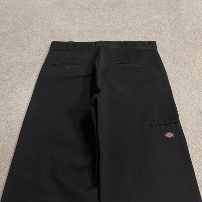 Dickies baggy double knee pants black W34L30 Wide leg chino skate style cargo work trousers