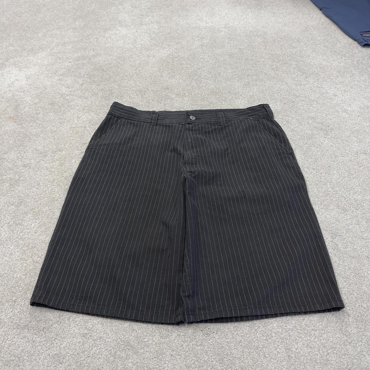 Dickies striped chino shorts carpenter black Chino style skater shorts long loose leg festival