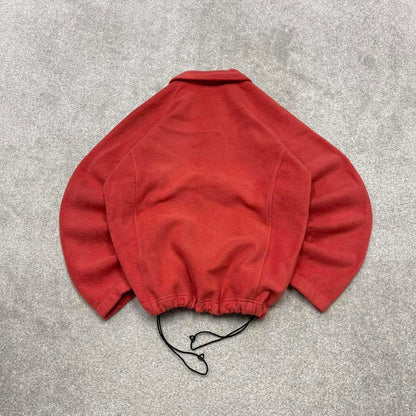 Coral Columbia technical fleece Large women's y2k style full zip up autumn adjustable waist