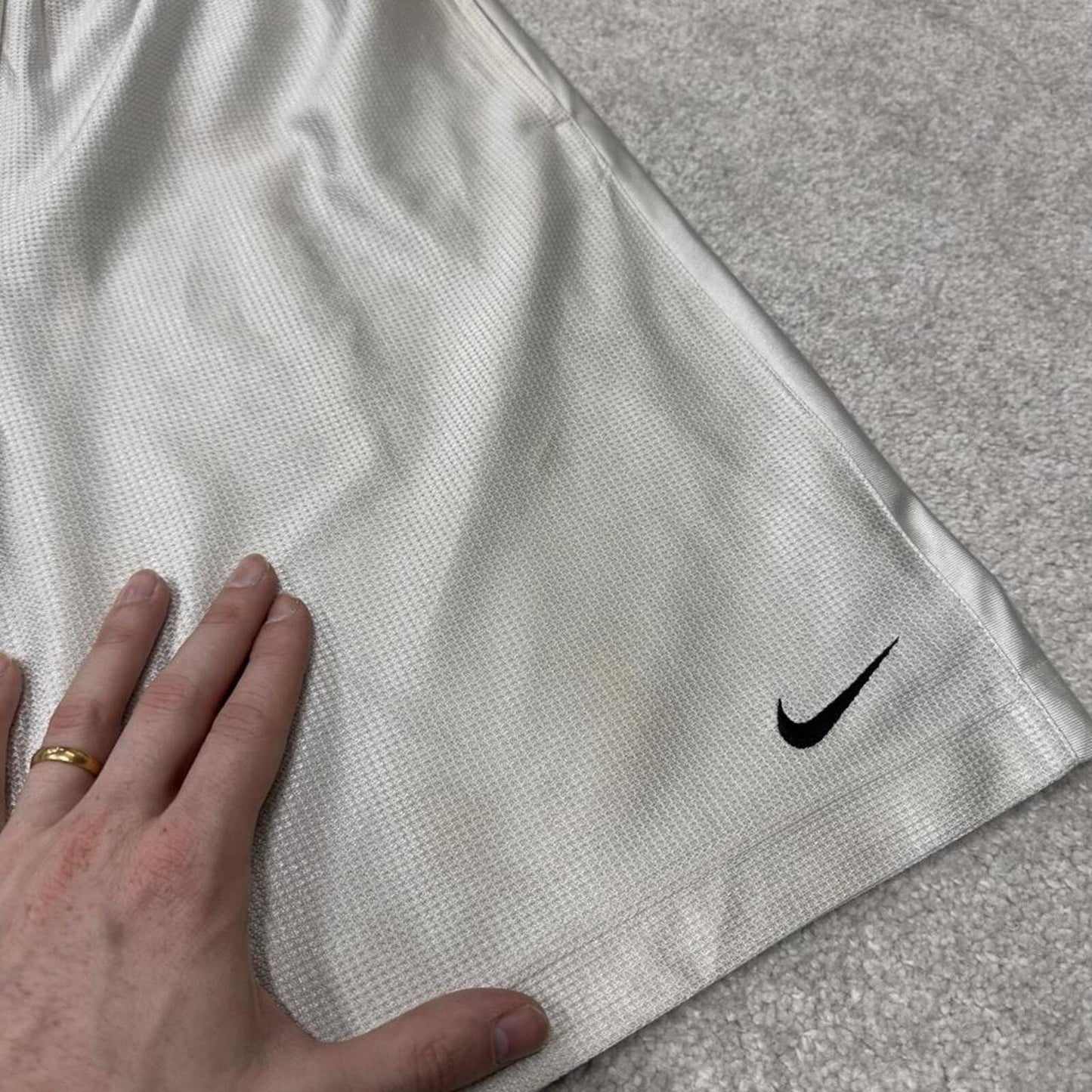 Nike Basketball sports shorts y2k white silver Casual style comfy loose floaty summer gym shorts