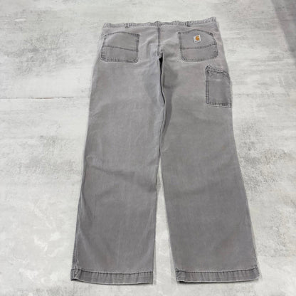 Mens Carhartt carpenter pants W42 L32 grey relaxed 90s style cargos