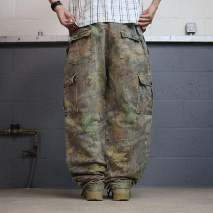 Baggy Realtree camo cargo pants Y2K XL khaki Spartan advantage Realtree camouflage hunting