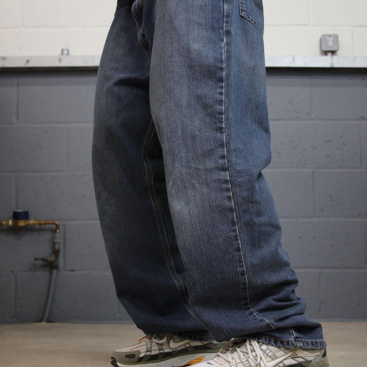 Carhartt work jeans relaxed blue Loose 100% cotton denim skate style y2k pants