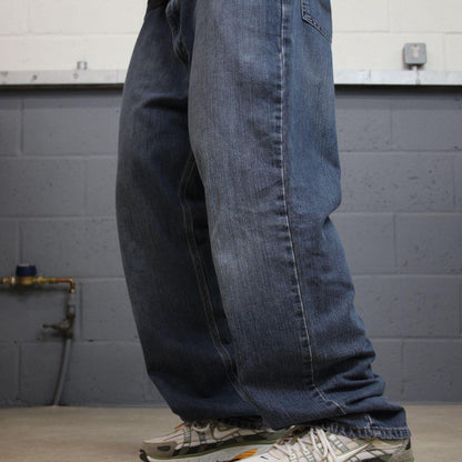 Carhartt work jeans relaxed blue Loose 100% cotton denim skate style y2k pants