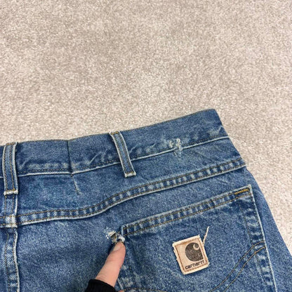 Vintage Carhartt jeans blue 90s skater style W38L30 relaxed denim 5 pocket pants