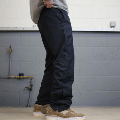 Vintage y2k loose Nike tracksuit bottoms navy black Lightweight mesh lined print logo track pants
