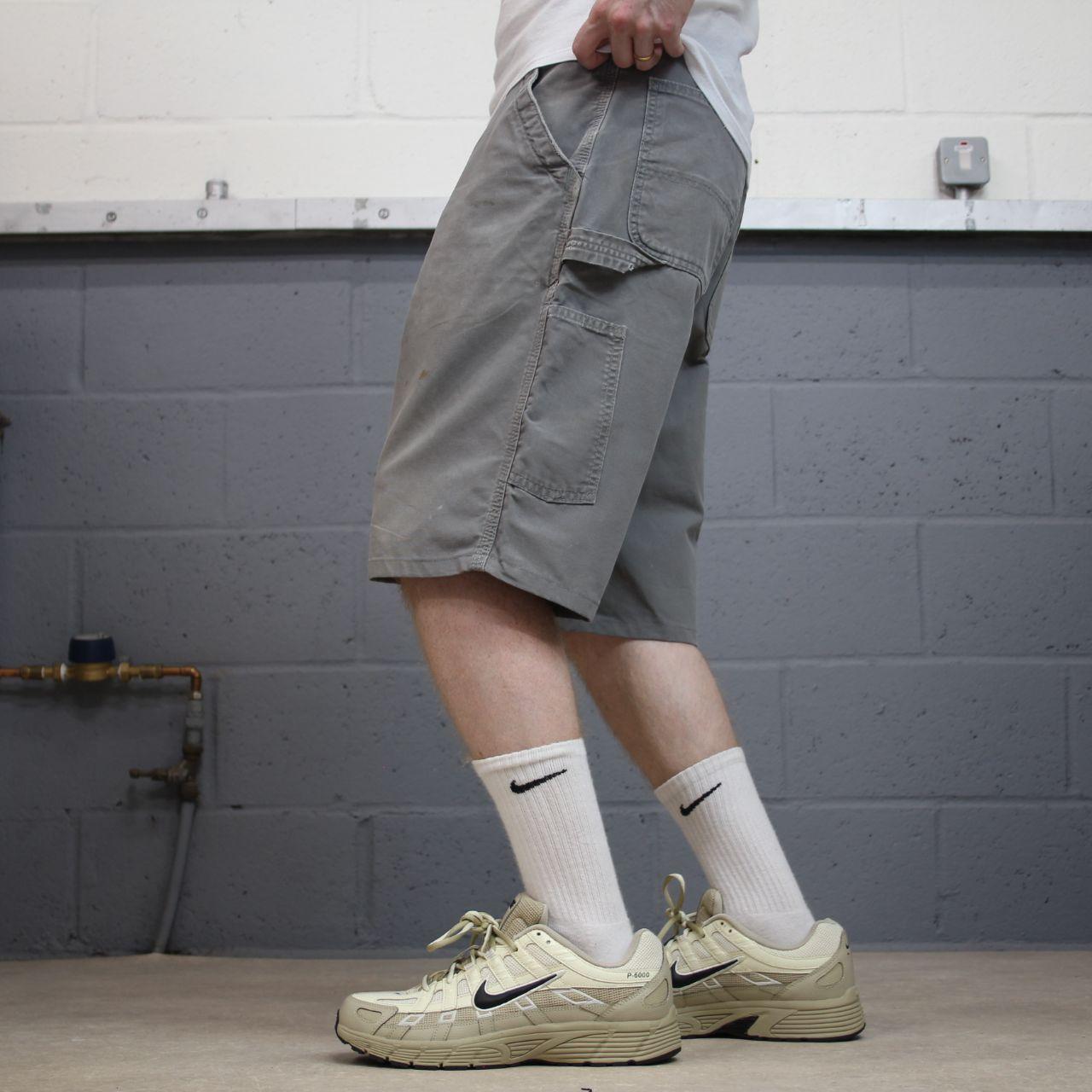 Carhartt carpenter shorts y2k grey Loose workwear skater style shorts