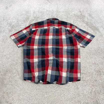 Checkered Wrangler short sleeeve shirt Festival style button down summer shirt