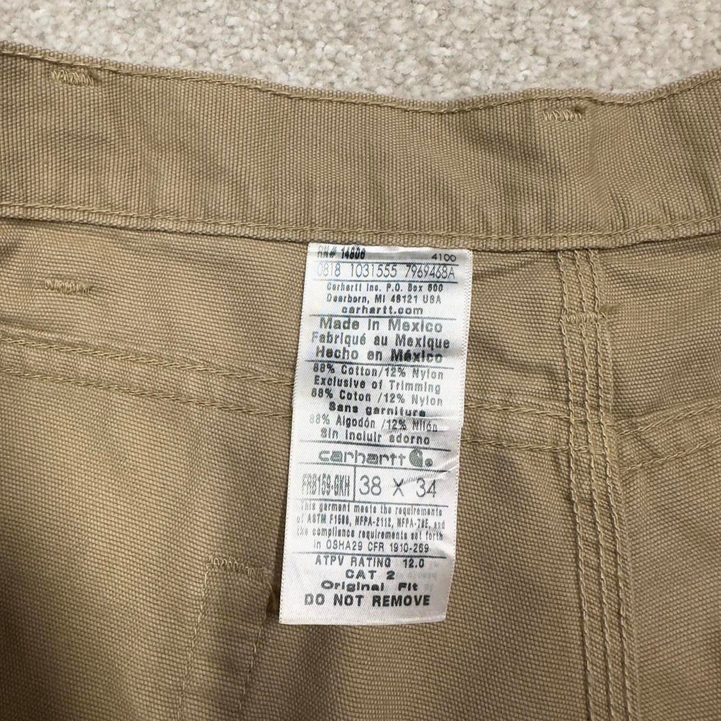 Baggy Carhartt FR carpenter jeans W38L34 90s skater style loose wide leg cargo pants