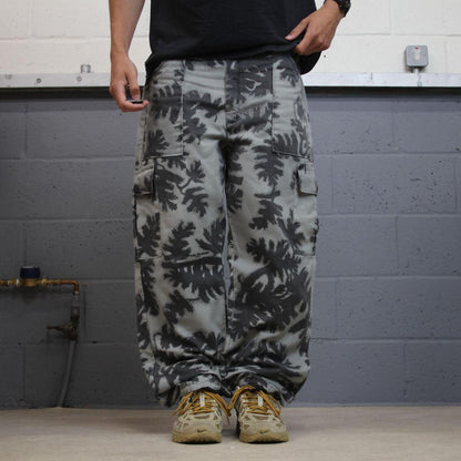 Baggy camo cargo pants grey PSE Mask loose floaty leg camouflage trousers