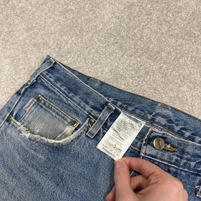 Y2K vintage Carhartt denim jeans blue Loose relaxed fit skate style workwear pants