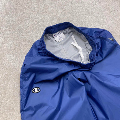 Y2k Champion tracksuit bottoms blue Small mens loose 00s joggers logo trackies sporty style