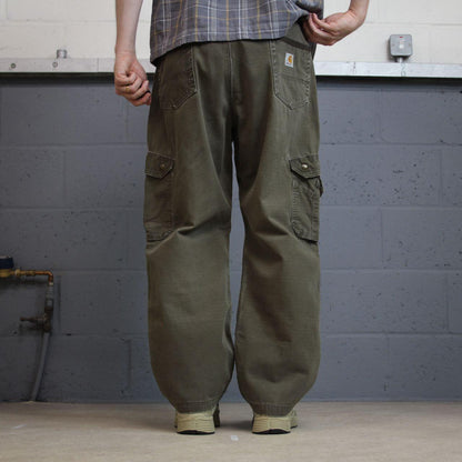 Carhartt double knee cargo pants y2k relaxed utility trousers Loose leg skater style workwear pants