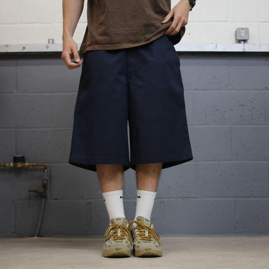 Dickies baggy shorts chino navy Chino style skater shorts long wide leg festival