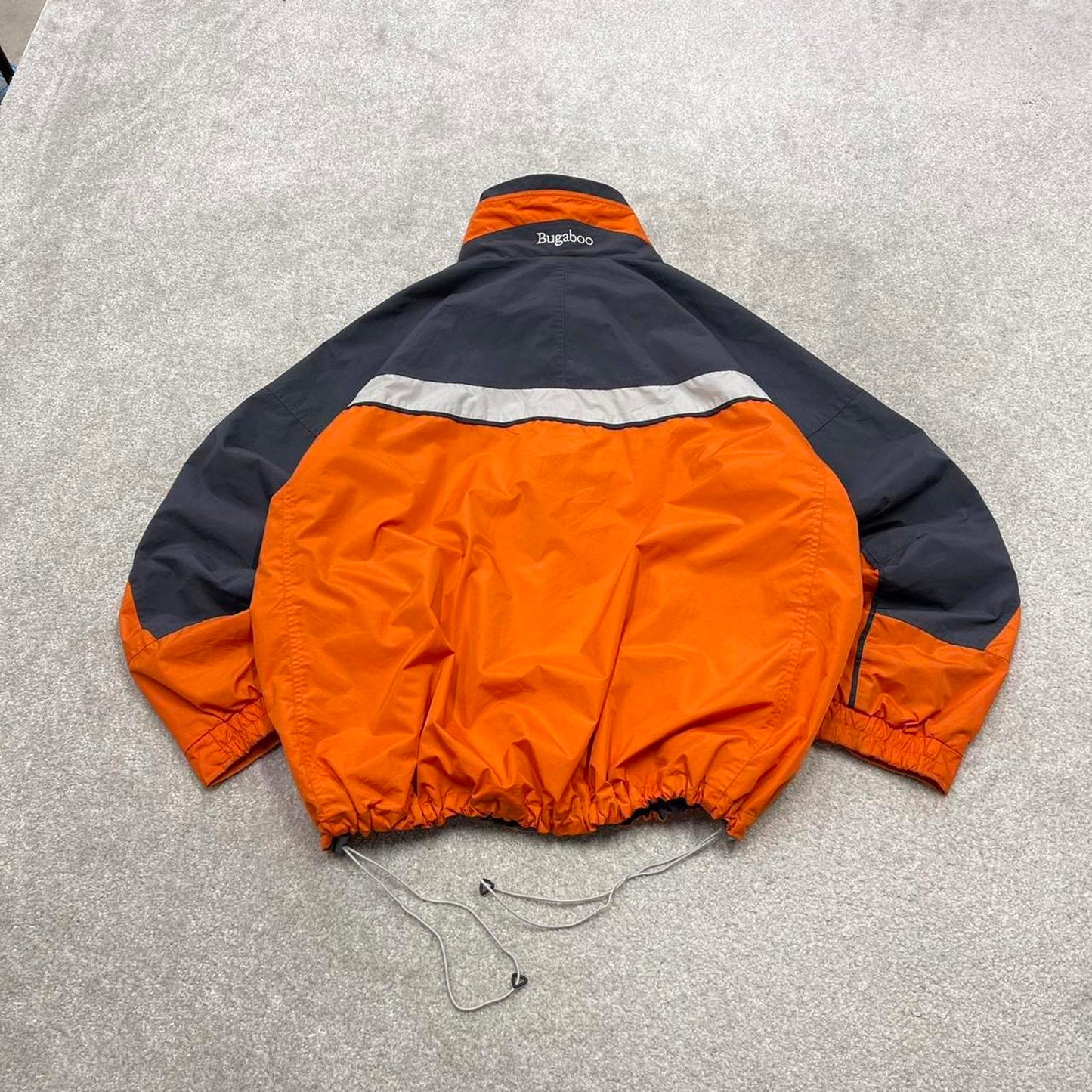 Y2K Columbia technical jacket orange Hooded paneled embroidered adjustable tech coat