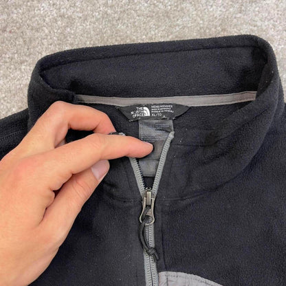 Black North Face technical fleece XL full zip up y2k 00s style autumn wear