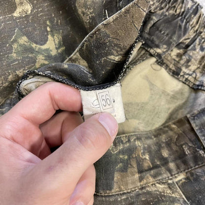 Vintage camo cargo pants khaki Loose floaty camouflage Y2K hunting trousers