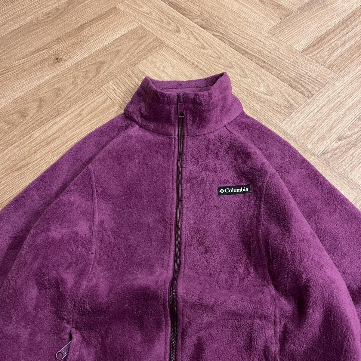 Y2K Colombia tech fleece purple Women's full zip autumn adjustable technical fleece