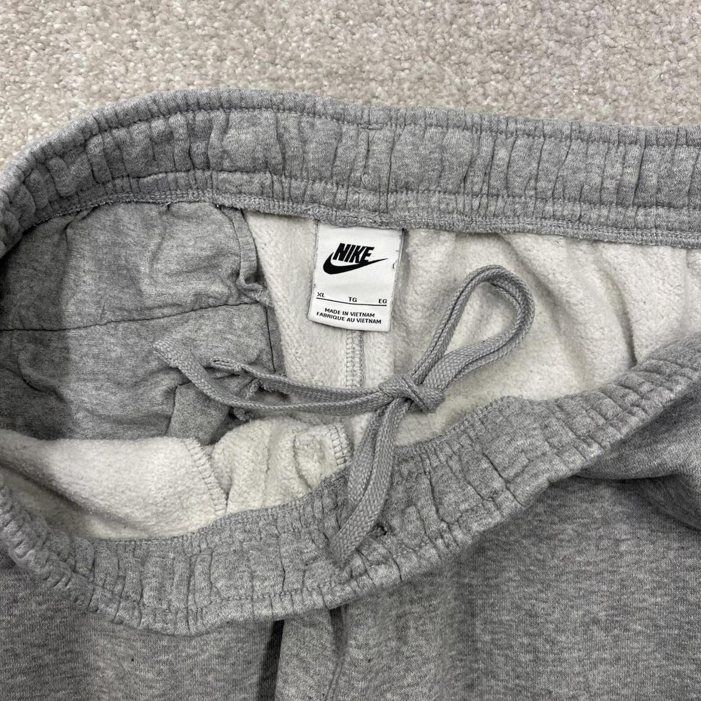Y2k Nike sweatpants joggers XL cuffed grey Loose embroidered tracksuit bottoms