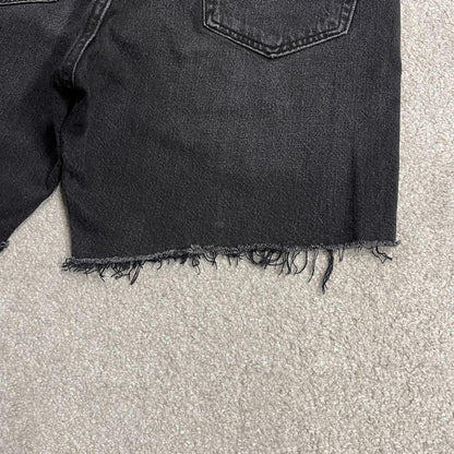Levi’s 501 Black denim shorts Y2K Cut denim summer festival jean shorts frayed