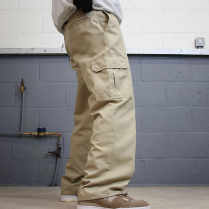 Baggy Dickies cargo Pants W36L30 beige twill style chino cargo skater trousers