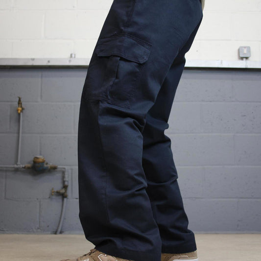 Baggy Dickies cargo pants W36L30 navy twill style chino cargo trousers skater style