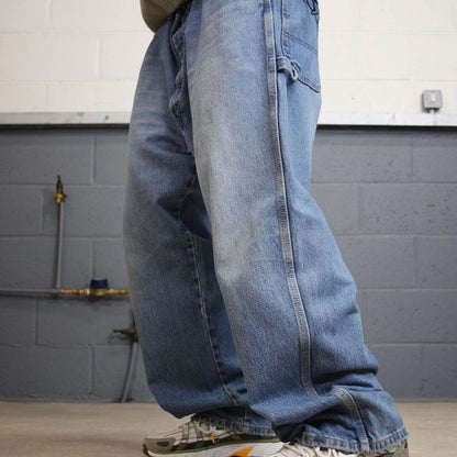 Dickies baggy carpenter jeans blue denim cargo skater style work pants