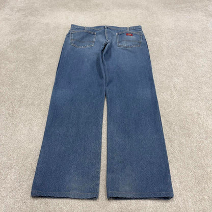Vintage 90s Dickies jeans y2k skater style W38L33 blue denim 5 pocket workwear pants