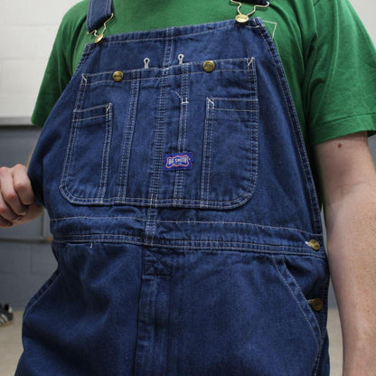 Vintage baggy Dungarees denim overalls blue Big Smith workwear bib & brace utility
