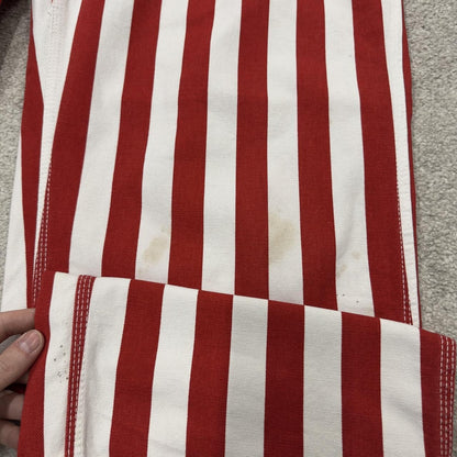 Vintage stripe baggy liberty dungarees 00s denim overalls red white USA perfect festival /skate wear