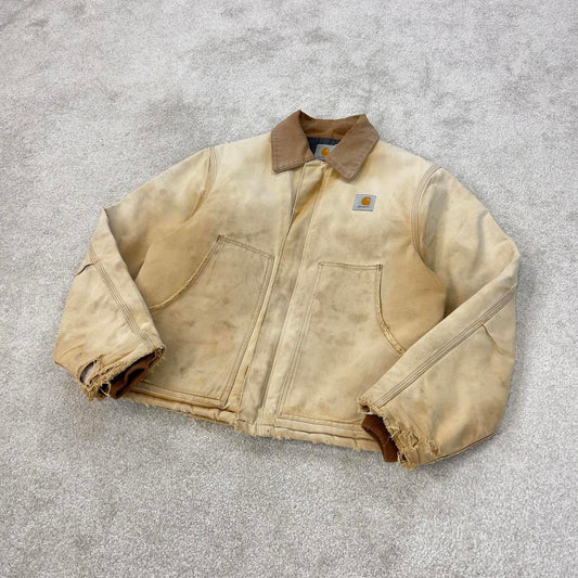 Vintage Tan Carhartt Traditional jacket Large cropped Detroit