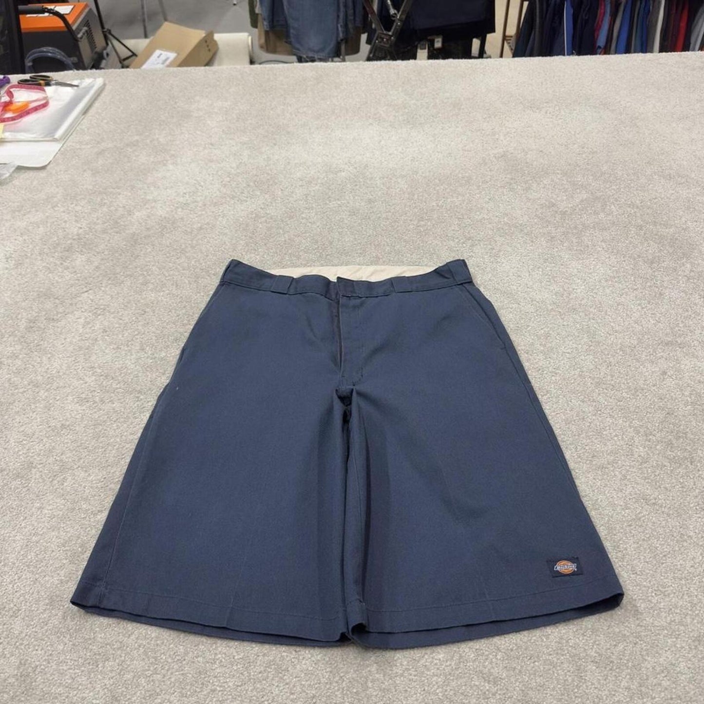 Dickies baggy carpenter shorts navy Twill chino skater style shorts wide long leg