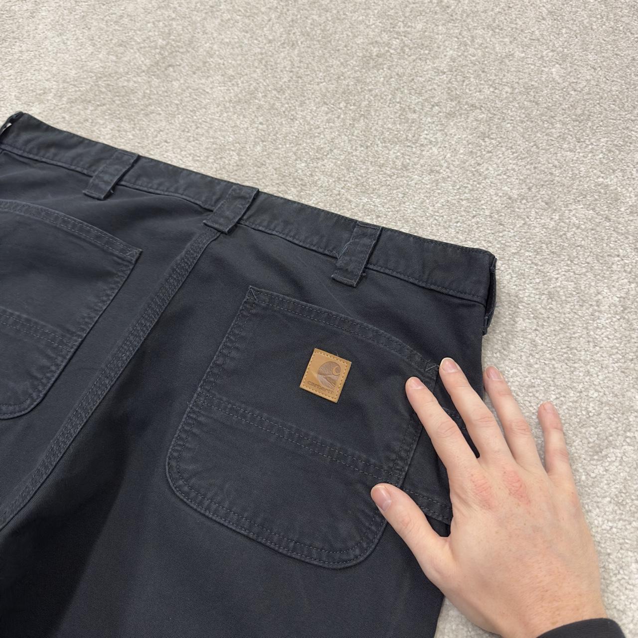 Vintage Carhartt carpenter pants y2k black Loose fit 100% cotton skater style workwear
