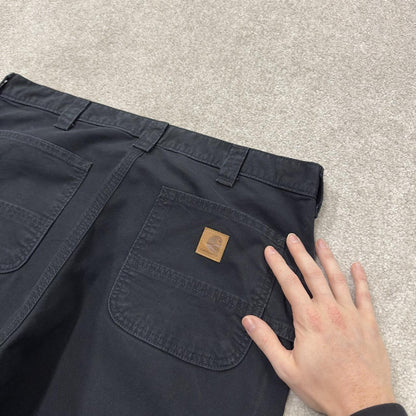 Vintage Carhartt carpenter pants y2k black Loose fit 100% cotton skater style workwear