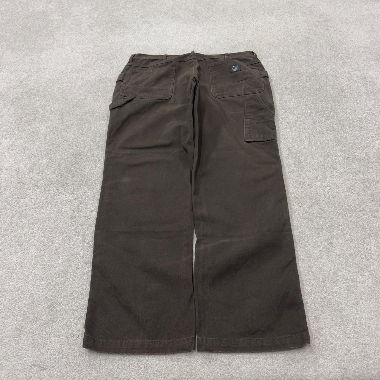 Brown denim carpenter jeans y2k loose W36L32 Lakin Mckey straight leg skater style work cargos